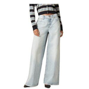 J. Crew Mid-Rise Super Wide-Leg Jean Super Light Wash Denim‎ 25